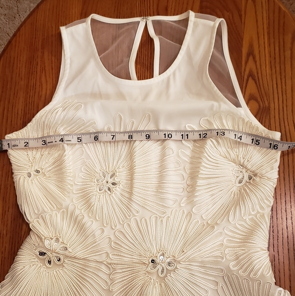Badgley Mischka white formal dress - rhinestones, tulle - size 2 - Picture 3 of 10